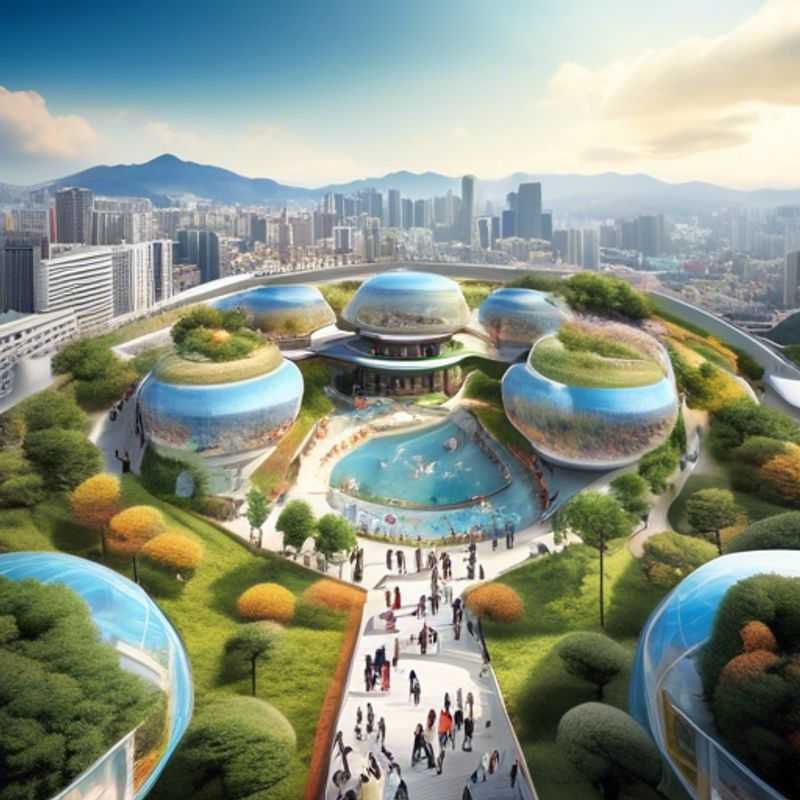 A solo luxury traveler immersing in the vibrant atmosphere of Seoul, South Korea, during the summer, surrounded by colorful festival decorations and lively street performances, capturing the essence of a 5-day cultural adventure.