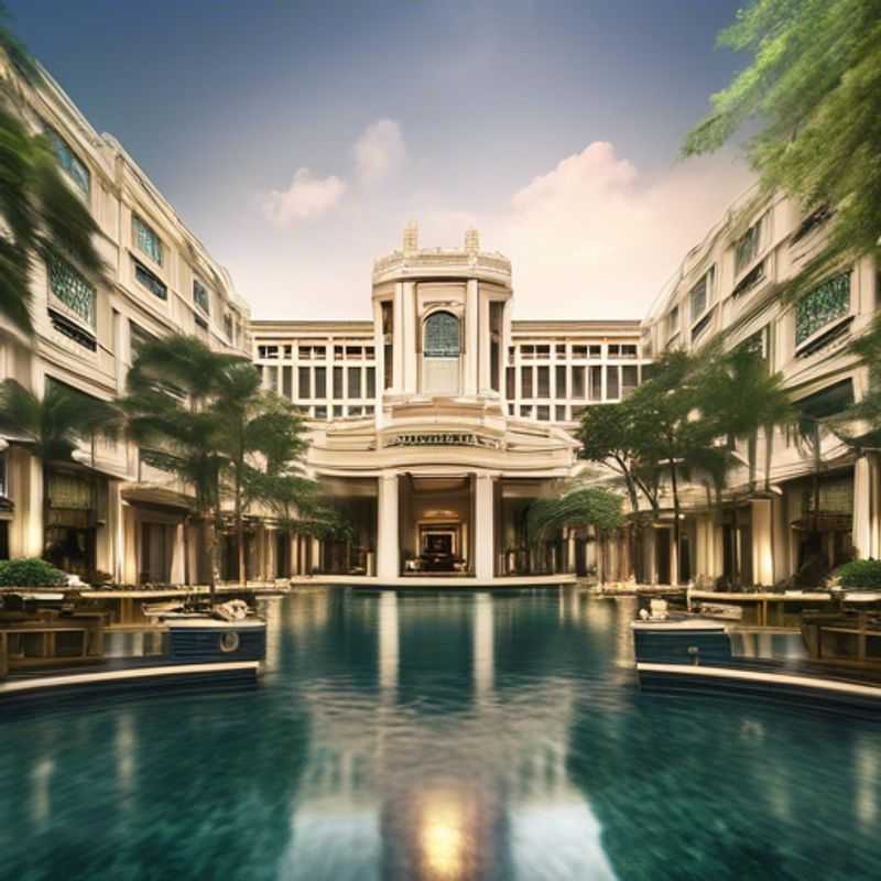 A couple indulging in a serene moment at a luxurious spa in Macao, Macau, surrounded by vibrant spring blooms, during their two-week wellness retreat.