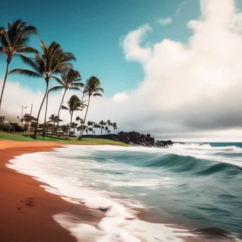 A solo luxury traveler savoring the breathtaking sunset over the pristine beaches of Maui, USA, during a tranquil three-week winter retreat.