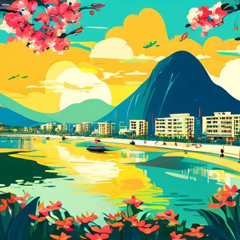 Un voyageur de luxe en quête de bien-être contemplant la beauté époustouflante de Da Nang, au Vietnam, lors de son séjour d'une semaine au printemps.