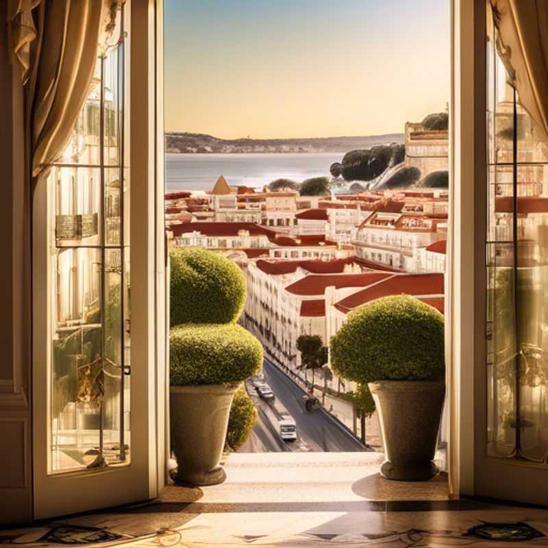 Two couples exploring the vibrant streets of Lisbon, Portugal, adorned with autumn leaves, as they embark on a week-long adventure filled with luxury and social media moments.