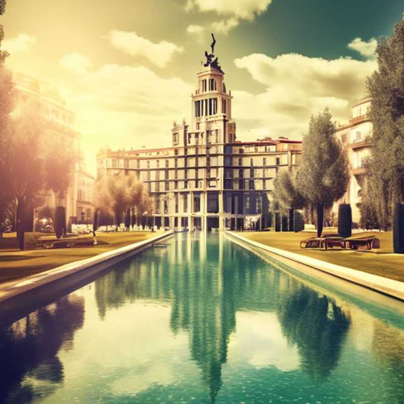 Un voyageur solitaire profitant du soleil estival à Madrid, Espagne, explorant les magnifiques rues et les trésors culturels pendant son séjour de 5 jours.