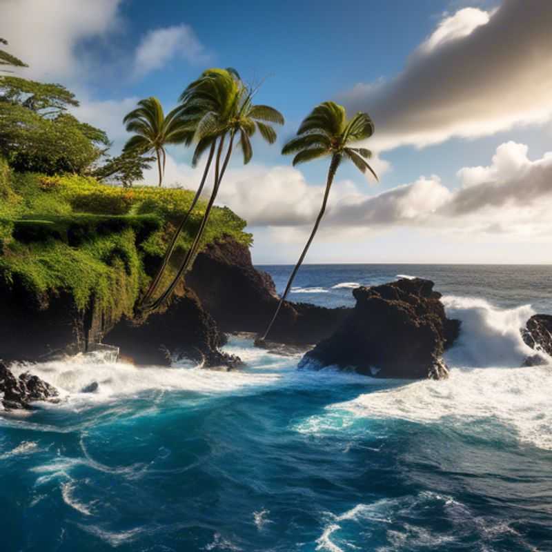 A solo luxury traveler savoring the breathtaking sunset over the pristine beaches of Maui, USA, during a tranquil three-week winter retreat.