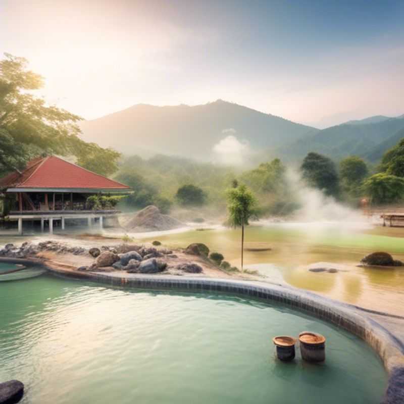 Three couples indulging in the serene beauty of Pai, Thailand, surrounded by vibrant autumn foliage, as they embark on a luxurious 24-hour adventure filled with exploration and relaxation.