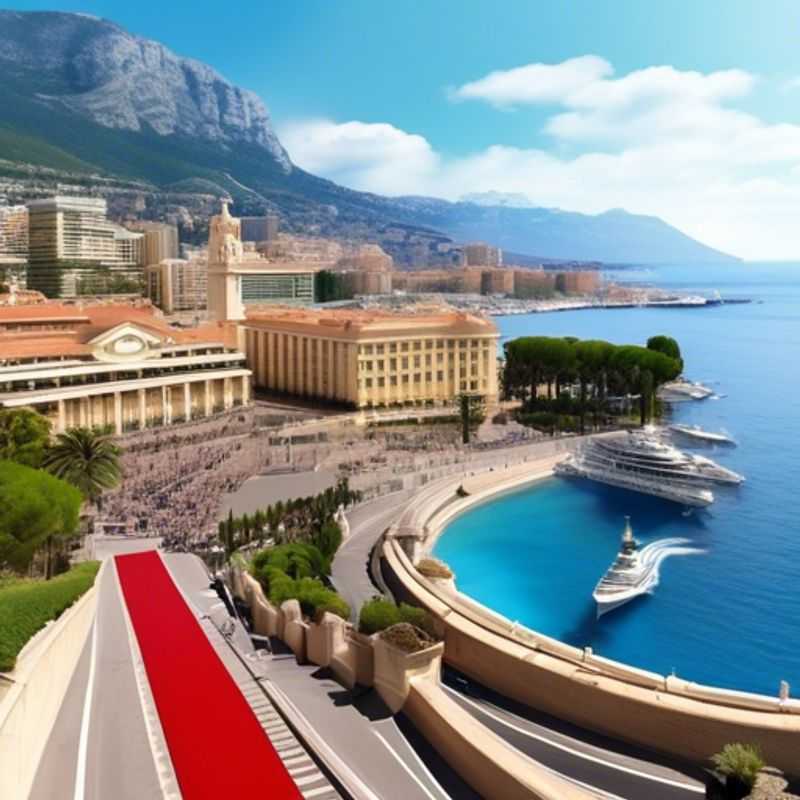A solo traveler immersed in the vibrant spring atmosphere of Monaco, surrounded by luxurious yachts and stunning coastal views, as they embark on a 5-day cultural exploration.