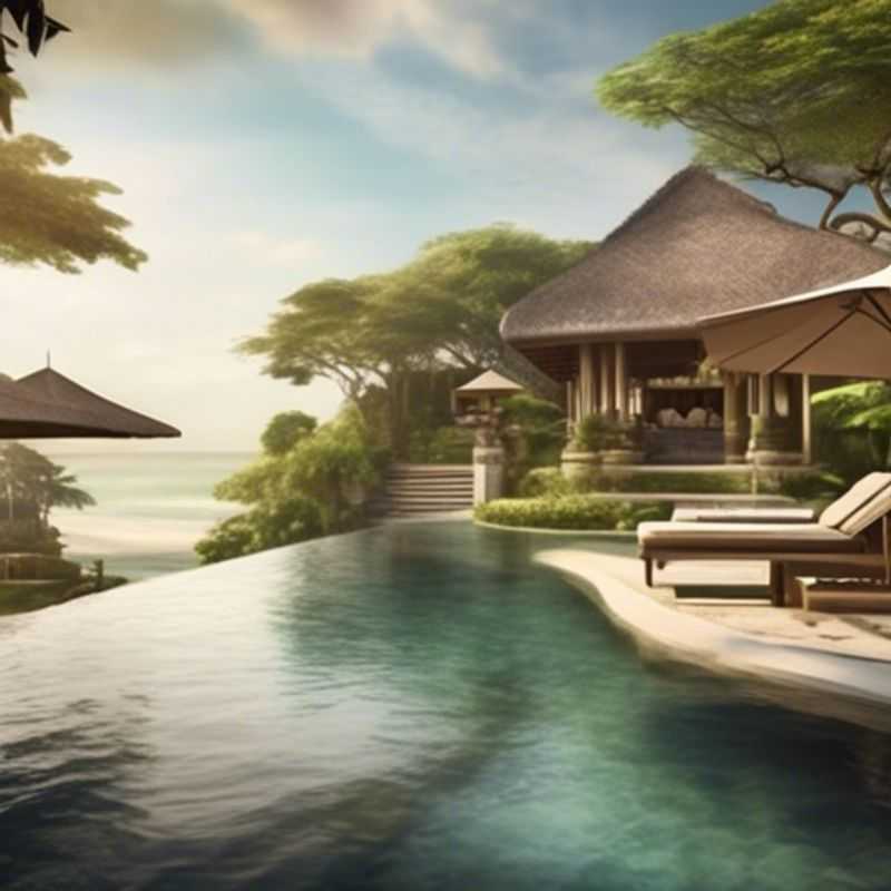 Two couples basking in the vibrant spring sunshine on a stunning Bali beach, surrounded by lush greenery and crystal-clear waters, perfectly embodying the essence of luxury weekend travel in Indonesia.